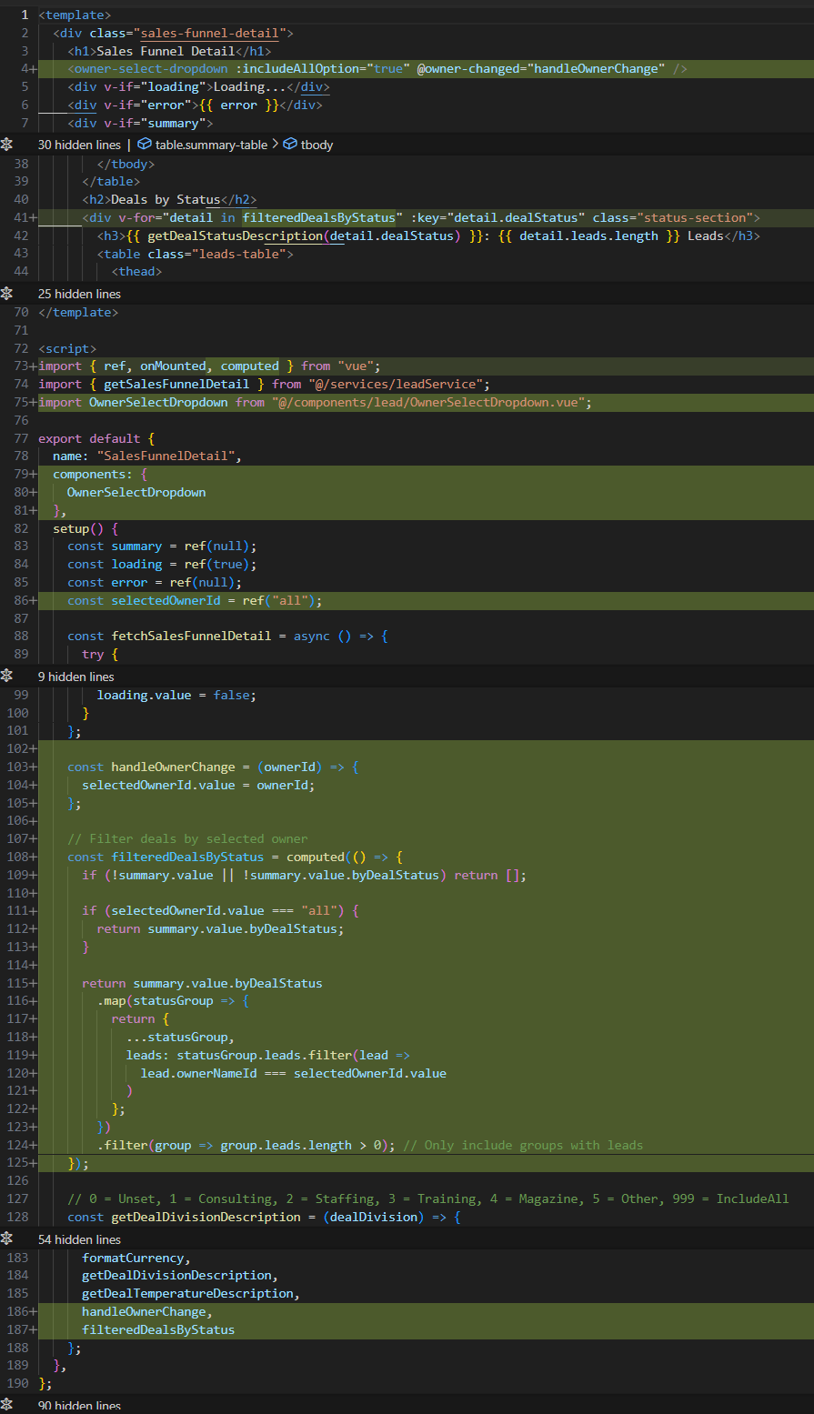 Sales Funnel Details Additions